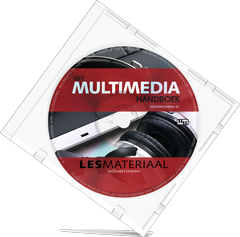 DVD met lesmateriaal bij het boek Het Multimedia handboek.